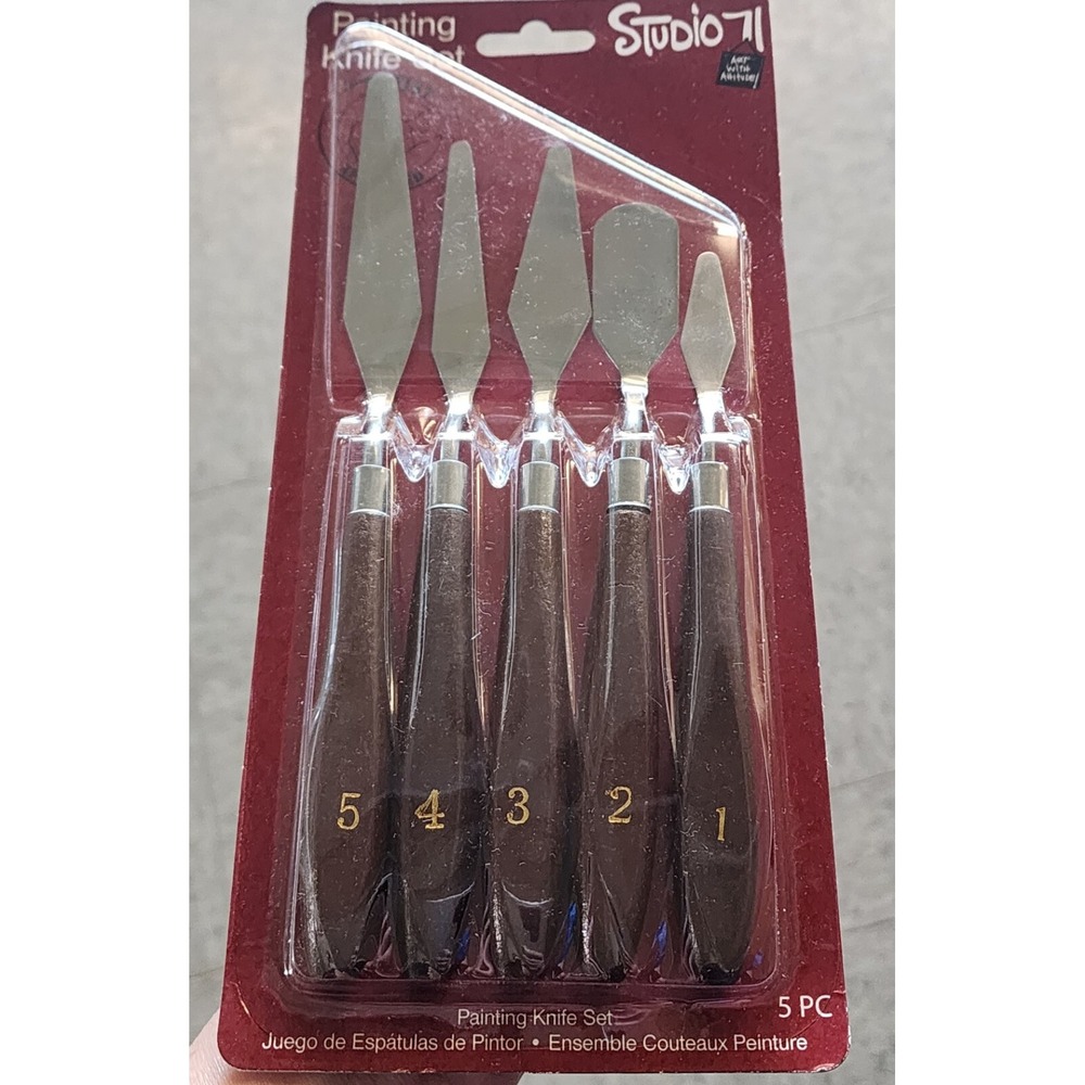 New‎ STUDIO 71 New 5-Piece Painting Knife Set Wood Handle SS